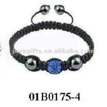 Bracelet en perles de cristal shamballa avec argile polymère Boules de cristal